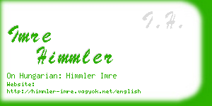 imre himmler business card